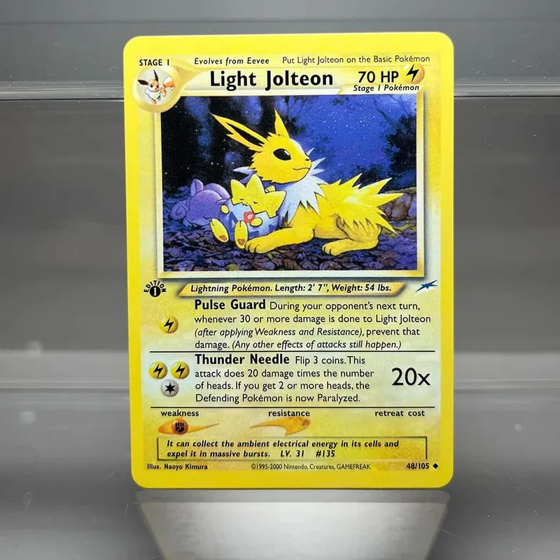 PKM 單卡第一版 1996 年雷丘噴火龍 PTCG 箔卡遊戲收藏 PKM 代理卡 — image 2