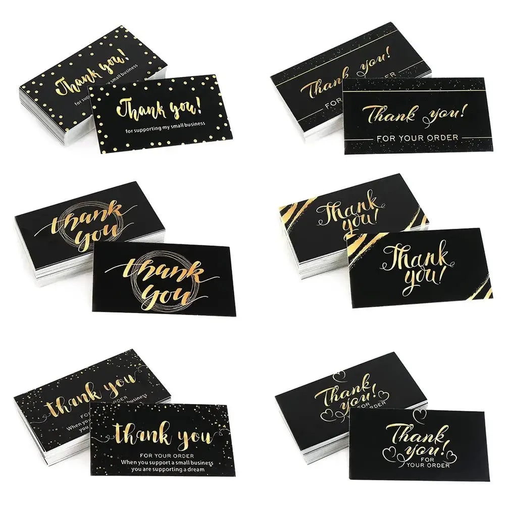 50PCS Thanks Greeting Cards Thank You Card For Supporting My Small Business Paper Seal Label Party Gift — image 4
