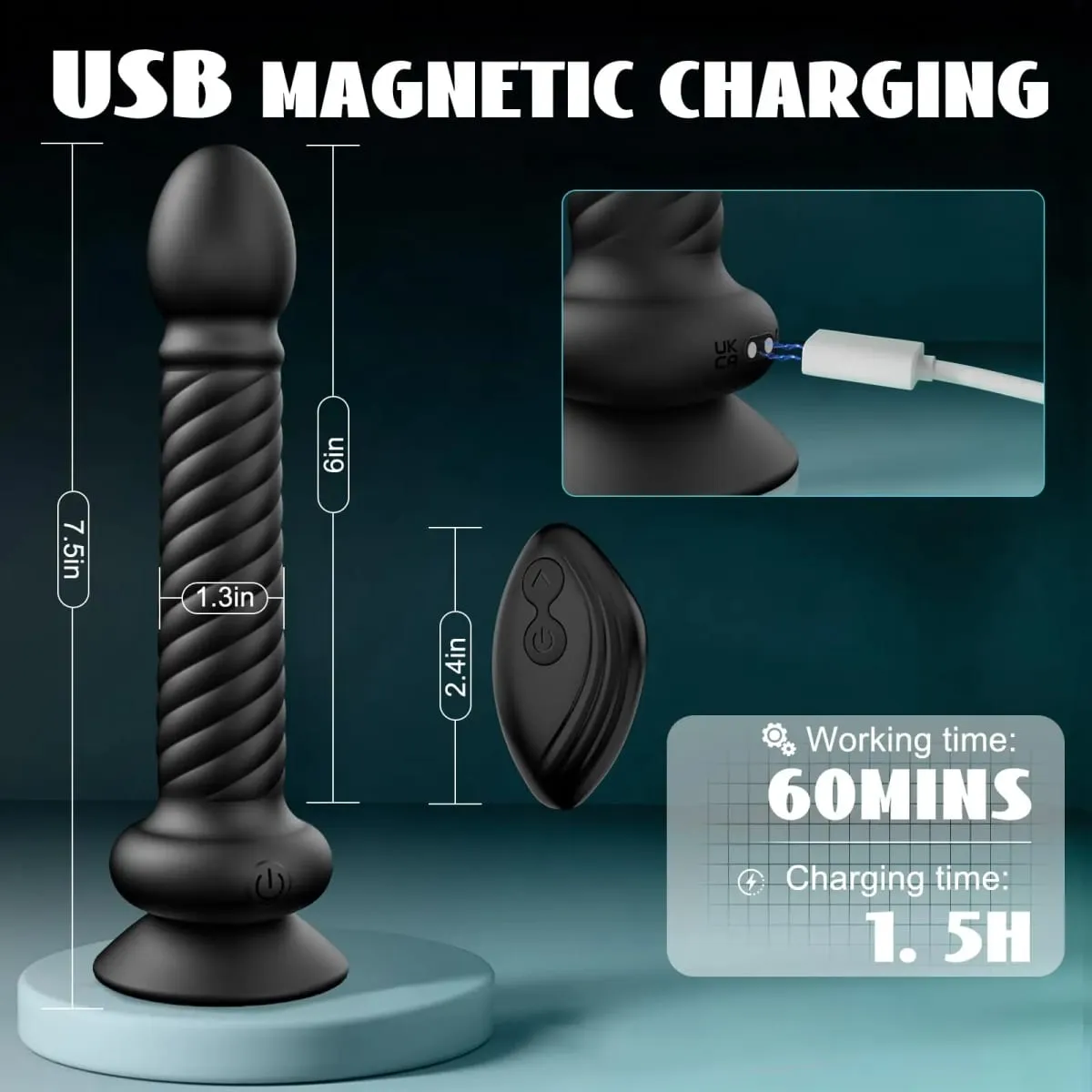 Joyoxia Zappelnder Analvibrator, männliches Prostata-Massagegerät, vibrierender Buttplug mit Fernbedienung, Sexspielzeug für Erwachsene für Männer, schwule Frauen — image 4