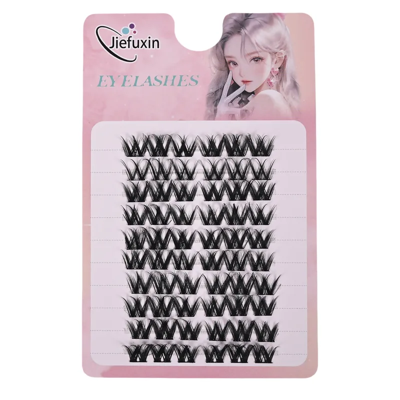 นุ่มเรียวหนา Manga Fox Eye Clusters Jiefuxin ขนาดใหญ่ความจุ DIY Lashes ใช้งานง่ายสำหรับแต่งหน้า Newbies — image 16