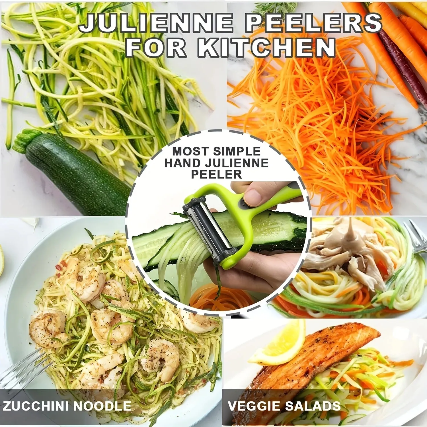 Pelapatate multifunzionale 3 in 1 per frutta e verdura, grattugia e trituratore: l'utensile da cucina definitivo Accessori da cucina — image 3