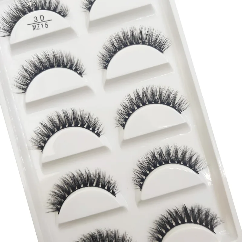 Commercio all'ingrosso 5 paia 3D visone naturale ciglia finte trucco estensione ciglia finte ciglia finte cils make up bellezza Cilios — image 19