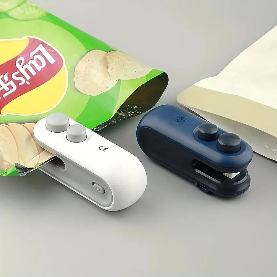 Leiser und tragbarer Verschließer für Snackbeutel (2er-Pack mit USB-Kabel). Der unverzichtbare Chip-Clip für Zuhause und Camping. Wiederverwendbar und effizient — image 8