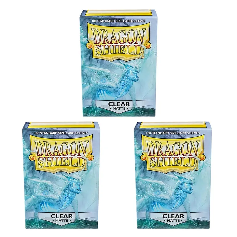 100 ชิ้น/กล่องขนาดมาตรฐาน Dragon Shield ใหม่แขน 63x88 มิลลิเมตร Clear Matting การ์ดสำหรับ MTG/PKM กระดานการ์ดเกมแขน — image 8