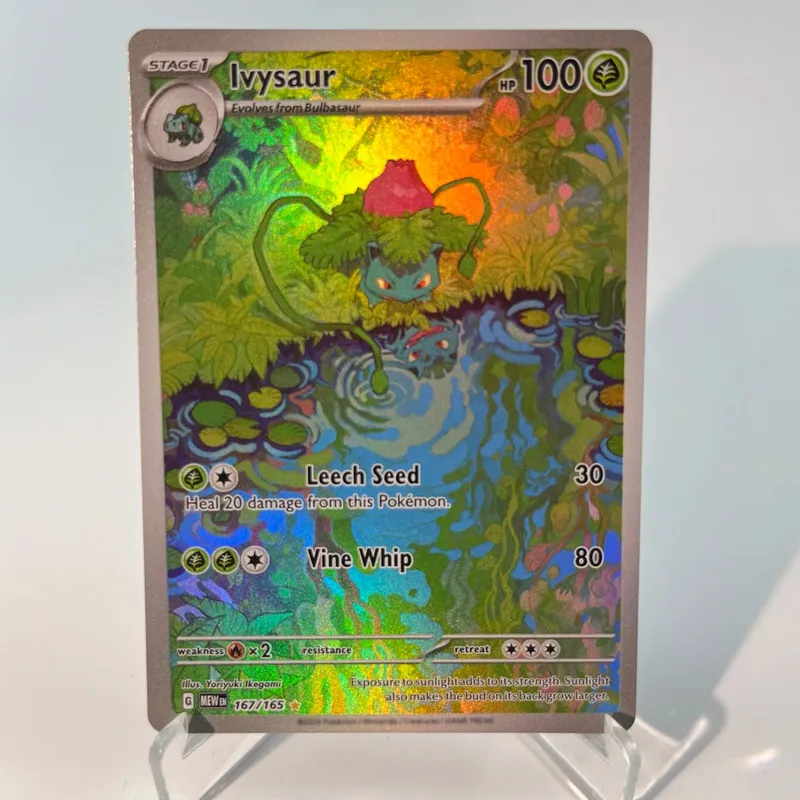Pokémon 151 PKM Cards PTCG3-D Bulbasaur Squirt Rainbow Gengar ex Holographic Ex GX Rare Collection Battle Toys Hadiah untuk Hobi — image 11