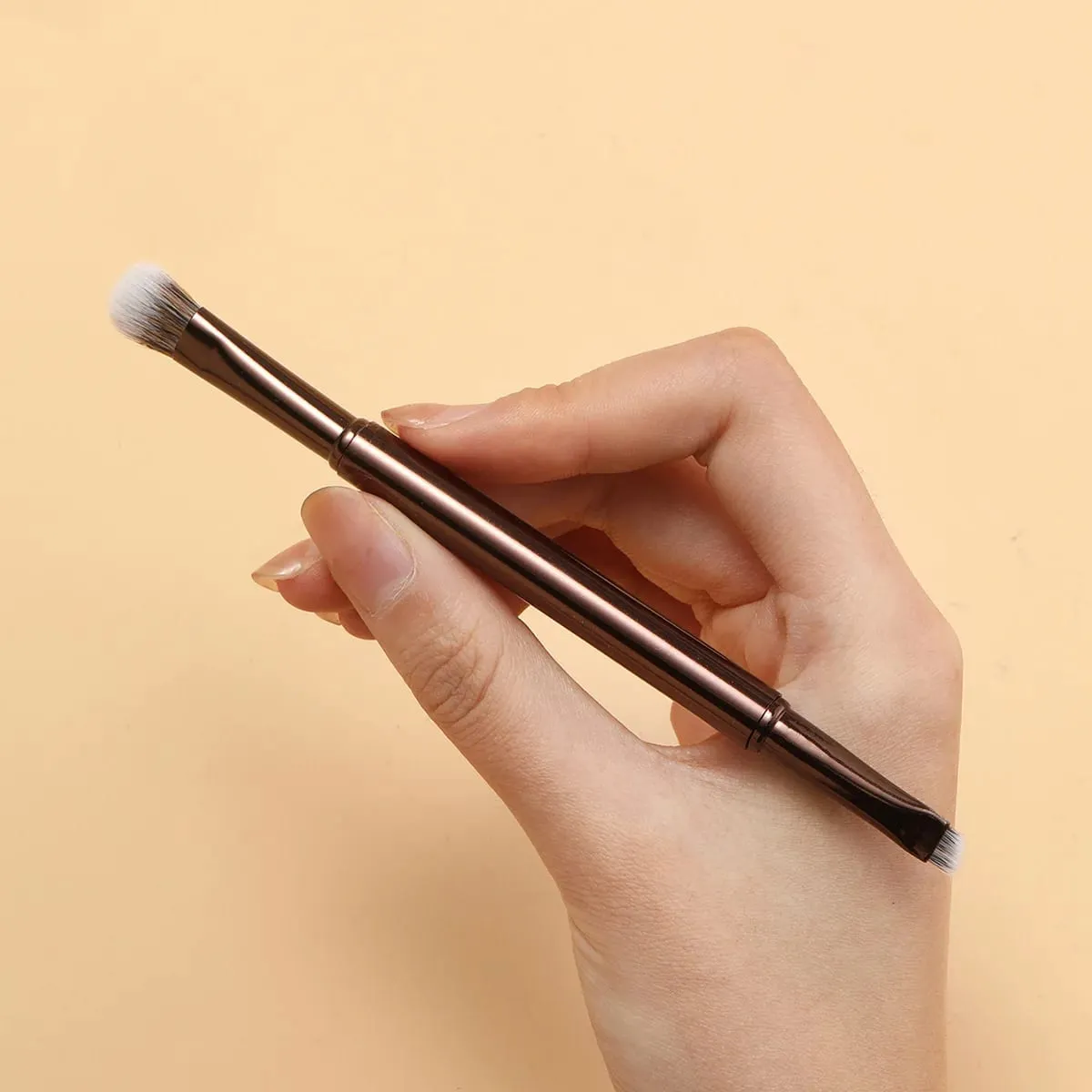 6ks přenosný štětec na make-up náhradní náhlavní souprava štětec na stíny na nos s krabičkou pro ženy Profesionální čistič kosmetických štětců — image 4