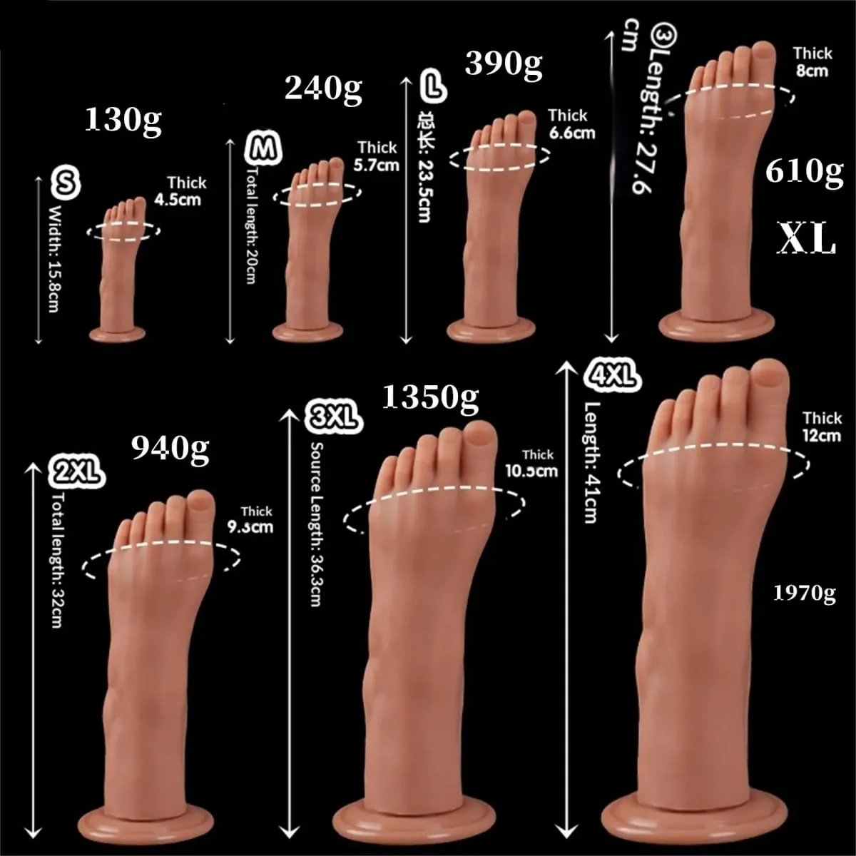 Huge Feet Style Anal Plug Big Silicone Ass ButtPlug Deep Masturbator Dildo Dilator Stimulator Anal Dildo Adult Sex Toy For Women — image 6