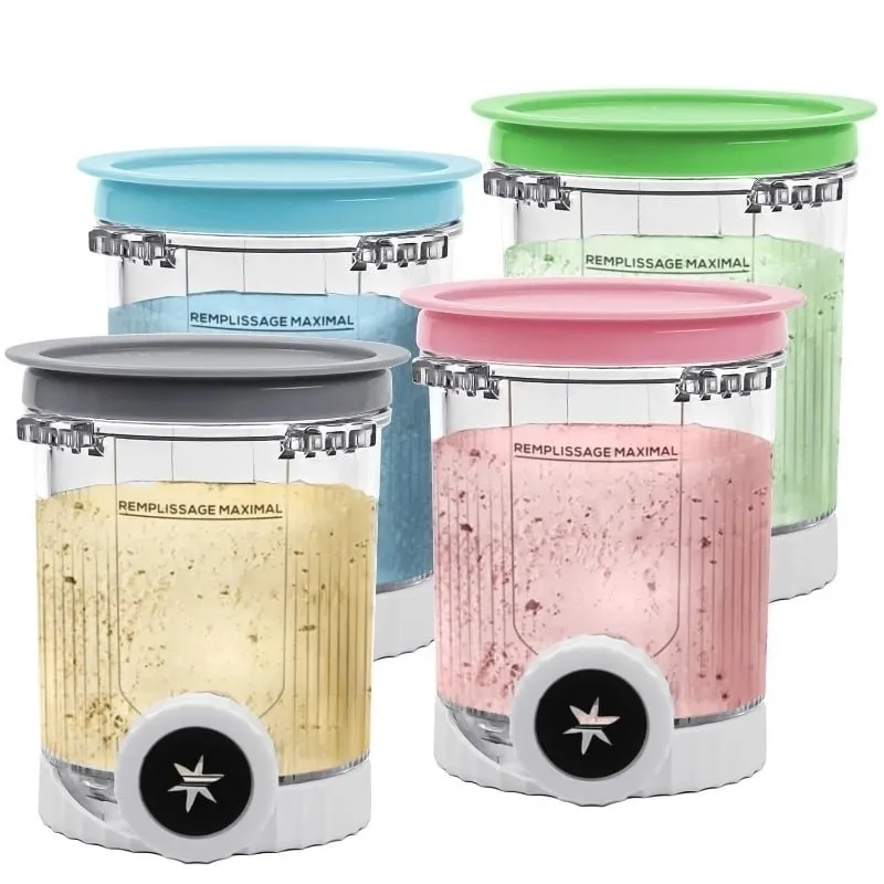 1pc/4pcs Creami Pint Container Compatible with Ninja Creami NC301/500/501/700/701 Replace Part for Ninja Swirl Ice Cream Maker — image 5