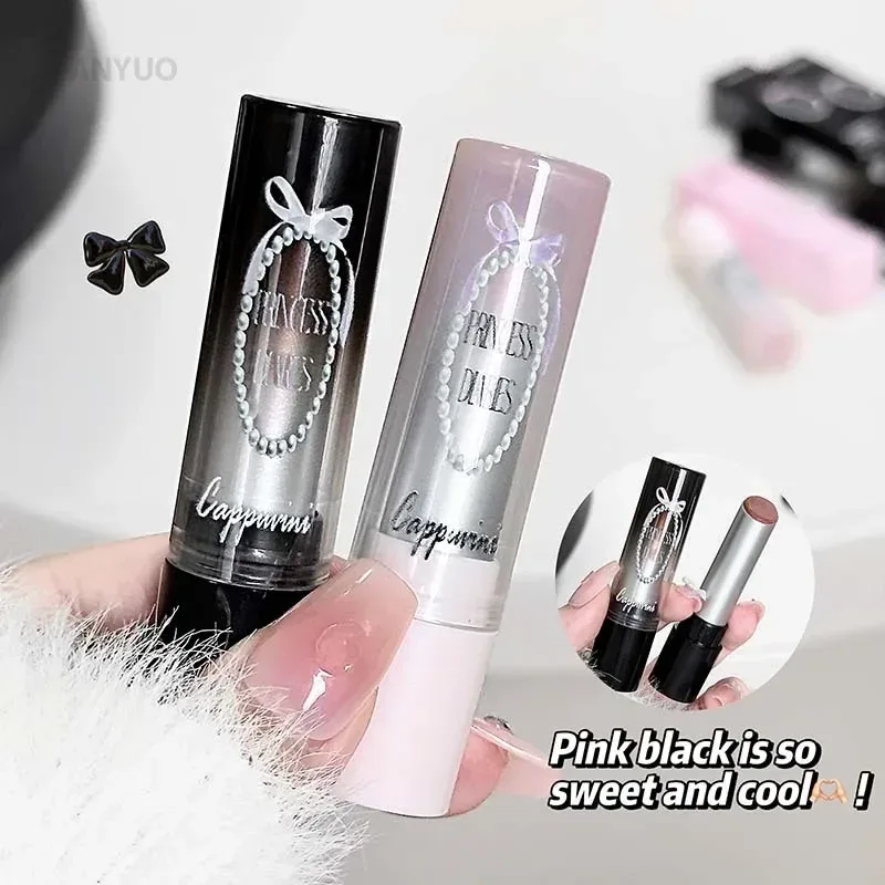 Pink Crystal Mirror Glass Solid Lip Gloss Round Tube Water Light Lipstick Clear Jelly Lip Glaze Nude Brown Moisturizing Lip Tint — image 3