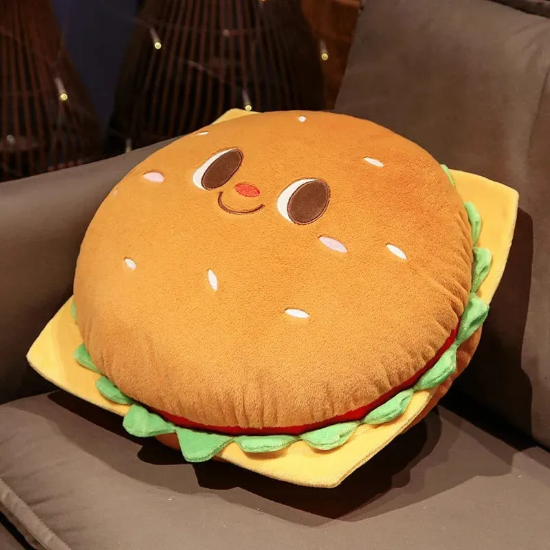 Fried Chicken Burger Plush Toy Super Soft Filled Plush Pillow Delicious Food Toys For Kids Christmas Halloween Holiday Gifts — image 3