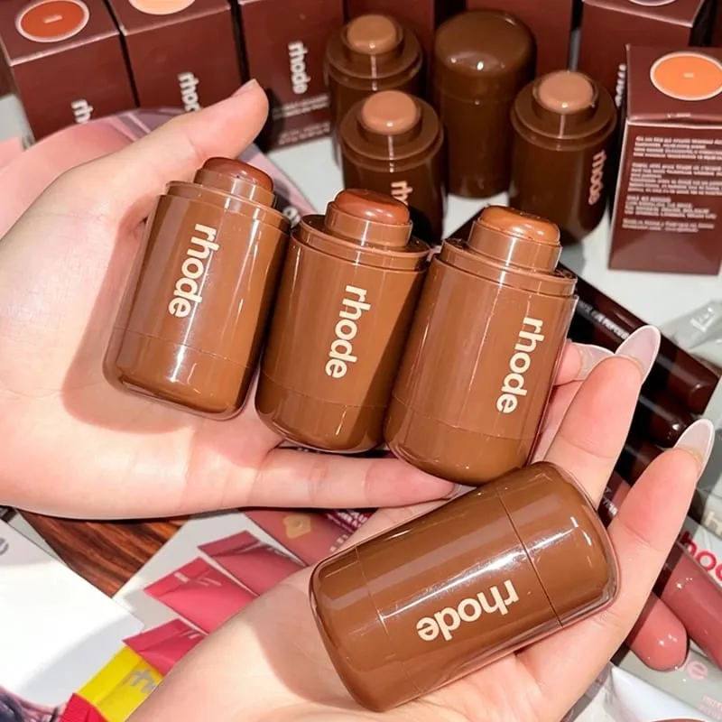 Poket Gangsa Stick Cream Contour Bronzer Balm Pipi Blush Cream Stick Blusher Wajah Stick Lip Gloss Makeup Balsem Asli Pelekat Bengkak — image 4