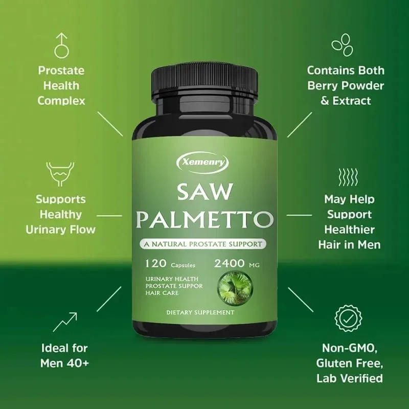 Saw Palmetto Capsules - การสนับสนุนต่อมลูกหมากป้องกันผมร่วง สุขภาพทางเดินปัสสาวะส่งเสริมการเจริญเติบโตของเส้นผม — image 5