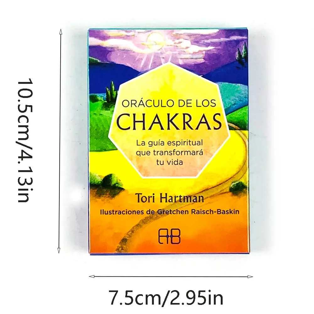Oráculo De Los Chakras Carte Oracolo Versione Spagnola 49 Carte Divinazione Mazzo di Tarocchi Meditazione Guida Spirituale Gioco di Carte — image 6