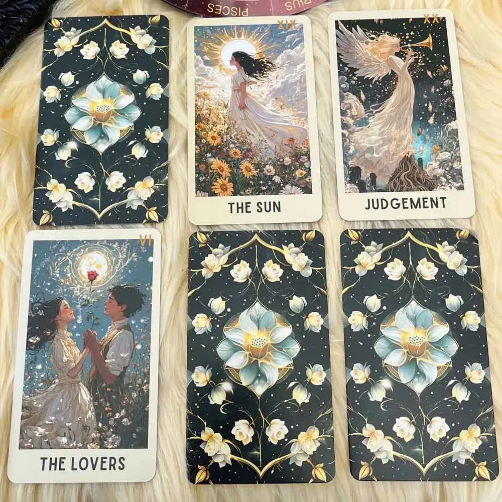 Ethereal Bloom Tarot Cards Deck 78 Pieces 13x8 Cm Trust Flower Theme Includes Paper Guide Card Games — image 4