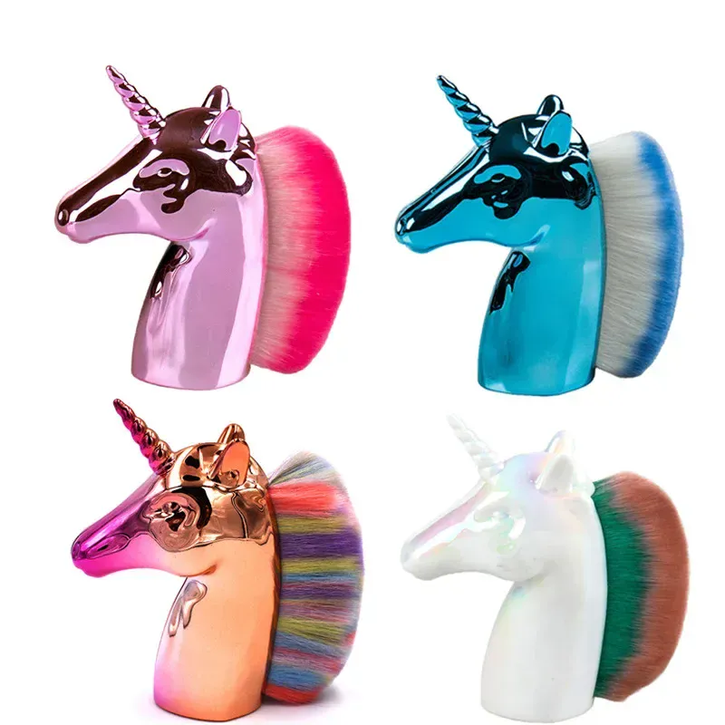 Unicorn Nail Dust Brush Nails Art Accessories Remove Manicure Dust Brush Nail Gel Cleaning Brushes Makeup Brush Manicure Tools — image 1