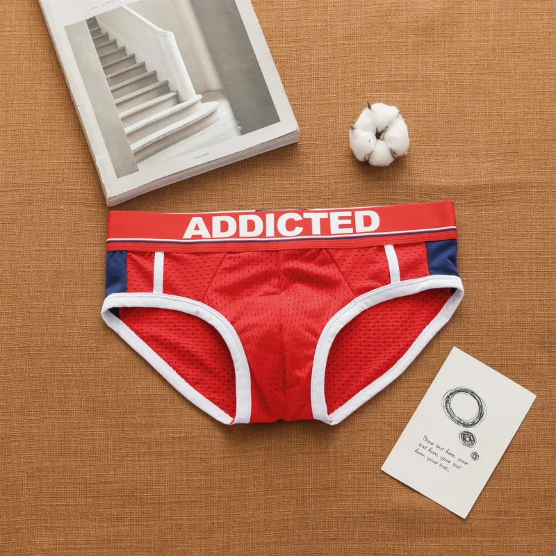 Addicted men's low waist breathable ice silk mesh comfortable fashion trendy briefs men — image 25