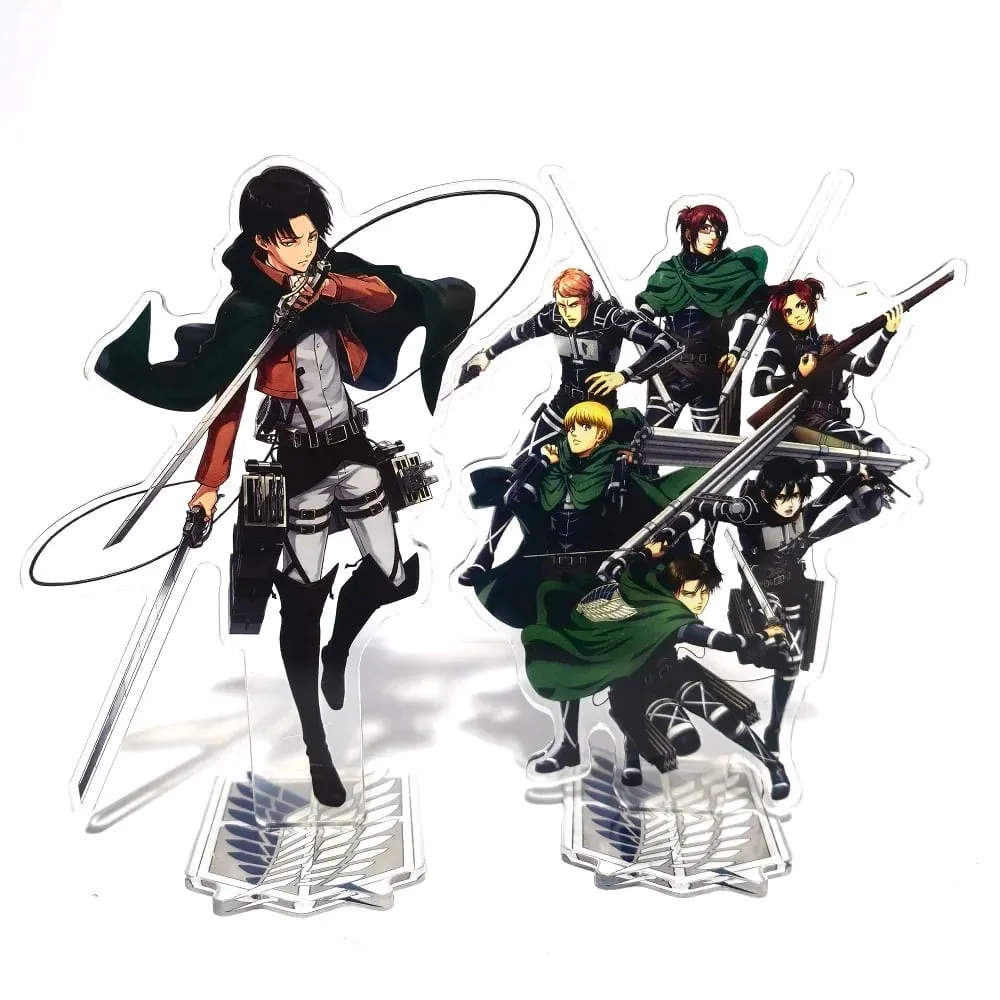 Attack on Titan Acrylic Standing Eren Mikasa Levi Erwin Armin Anime Action Figures Wolf Titan 16cm Model Toys Decor Toys For Kid — image 1