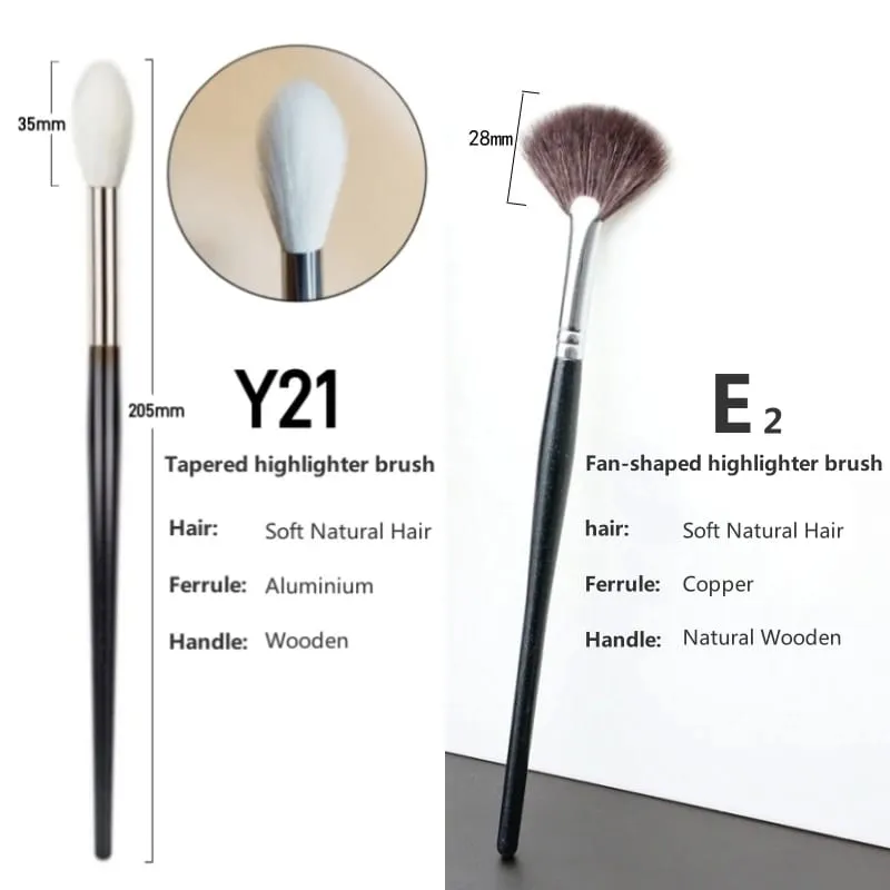 Tapered Highlighter Makeup Brushes Natural Goat Hair High Quality Face Blender Contour Make Up Brush Tools — image 16