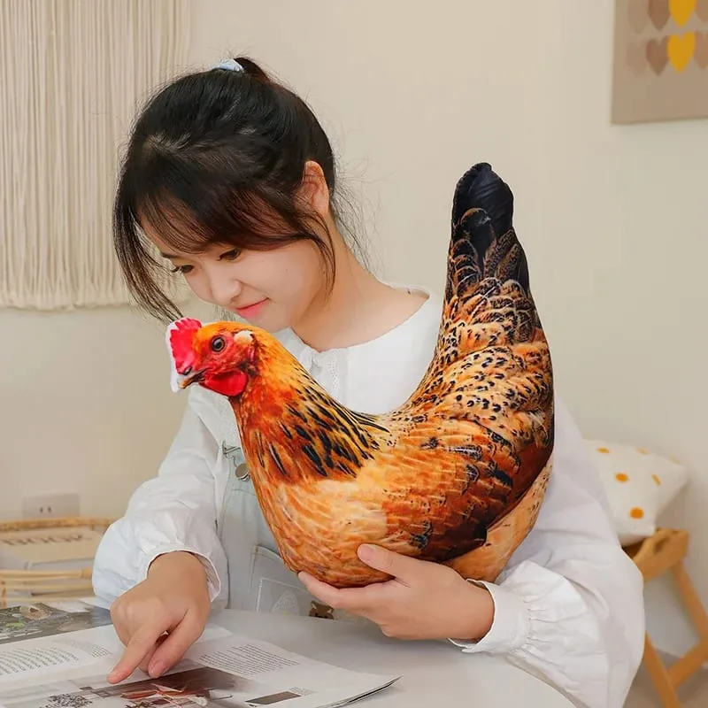 Simulation 3D Printed Animal Pillow Lifelike Parrot Goose Duck Pigeon Pheasant Cock Stuffed Doll Cute Cushion Toys Home Decor — image 6
