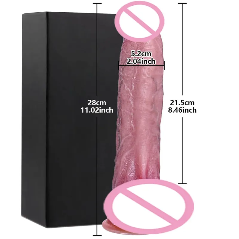 Dildo besar realistik zakar palsu yang besar dengan cawan sedutan batang tiruan fleksibel faraj wanita melancap dubur untuk mainan seks lesbain — image 8
