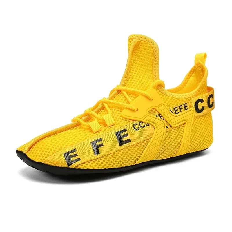 Weiße Turnschuhe Herren High Top Bequeme atmungsaktive Mesh-Freizeitschuhe Sockenschuhe Große Größe 47 Outdoor-Wanderschuhe für Herren — image 10