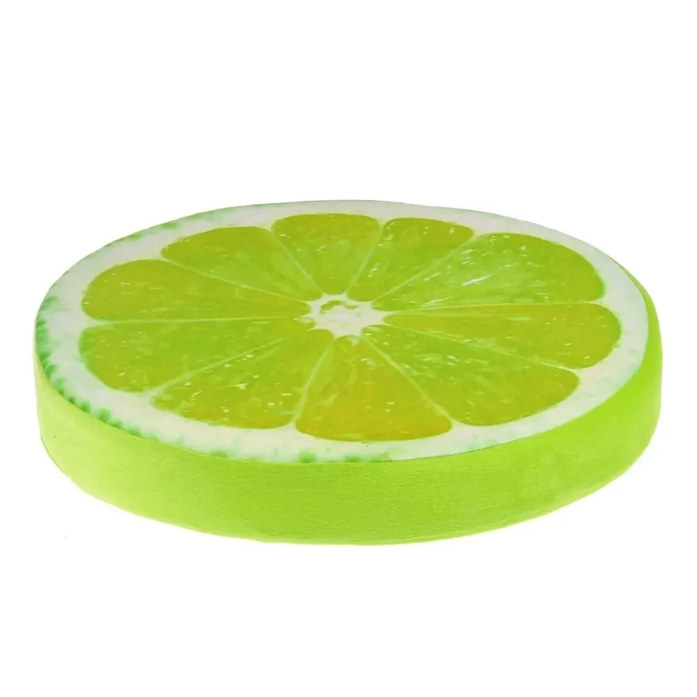 Creative Round Fruit Pillow Fruit Slice Print Simulation Throw Pillow Stuffed Inner Plush Fabric Plush Pillow Office Rest — image 4