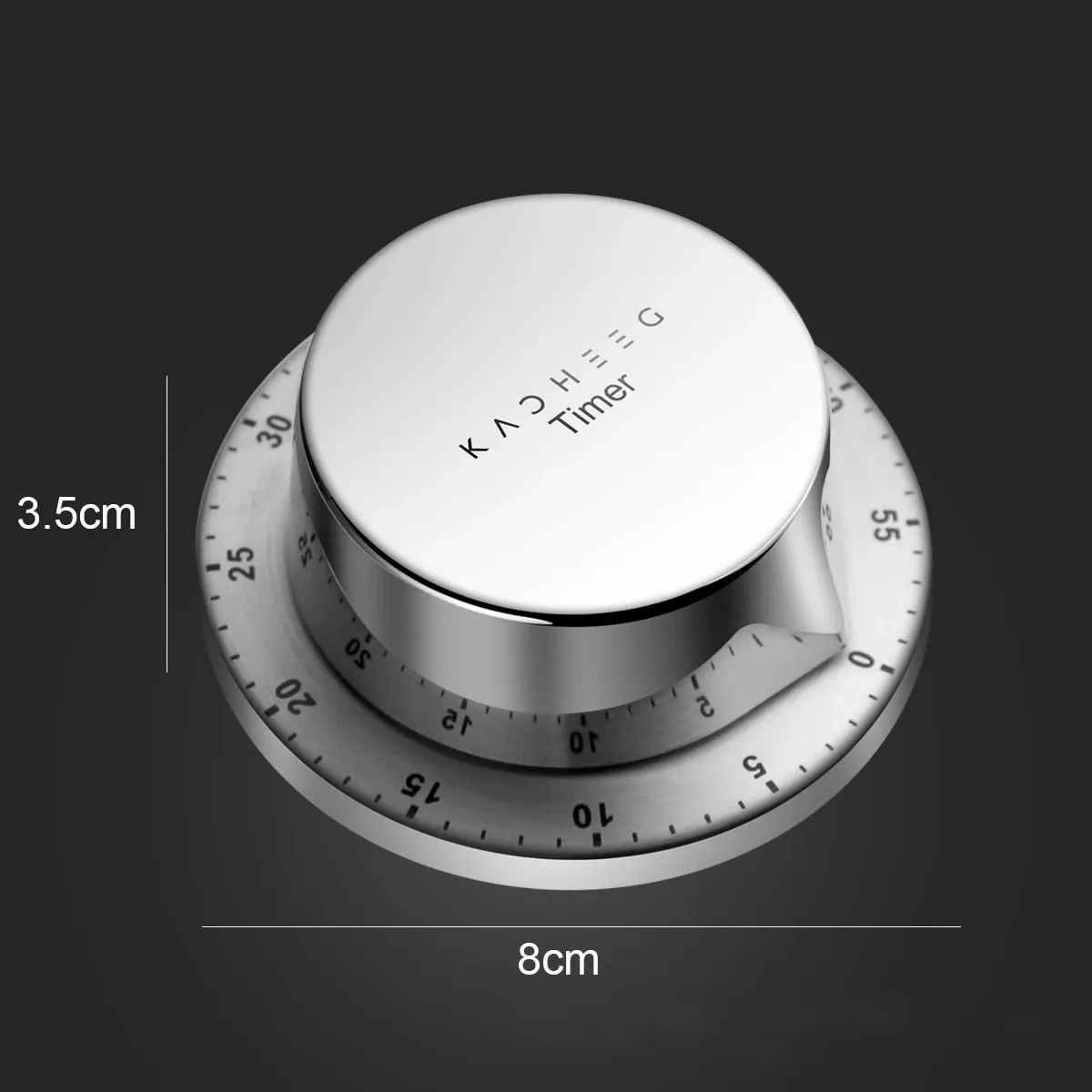 หรูหรา 304 สแตนเลสสตีลจับเวลาครัวแม่เหล็กทำอาหาร Timing เครื่องมือ Textured นาฬิกาจับเวลา Chronograph สำหรับฟิตเนสและการศึกษา — image 6