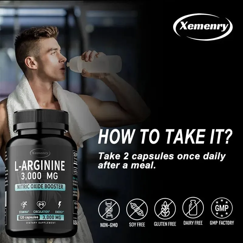 L-arginin 3000 mg - podporuje růst svalů Funkce cév Zvyšuje energii Zlepšuje vytrvalost a podporuje krevní oběh — image 6