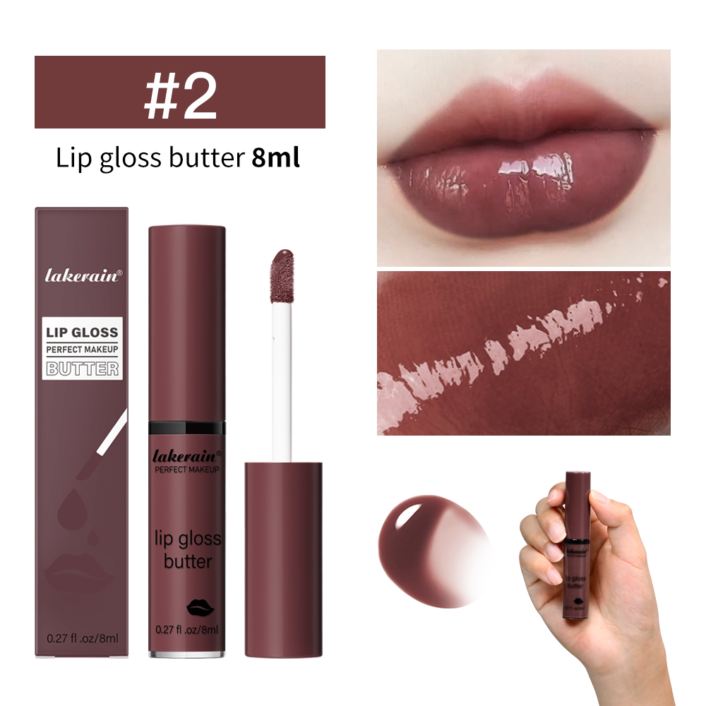 8ml Butter Non-stick Cup Gloss Lip Gloss Moisturizing Mirror Lip Gloss Holdbar farve Lip glaze Dye Lip Liquid Makeup For Damer — image 8