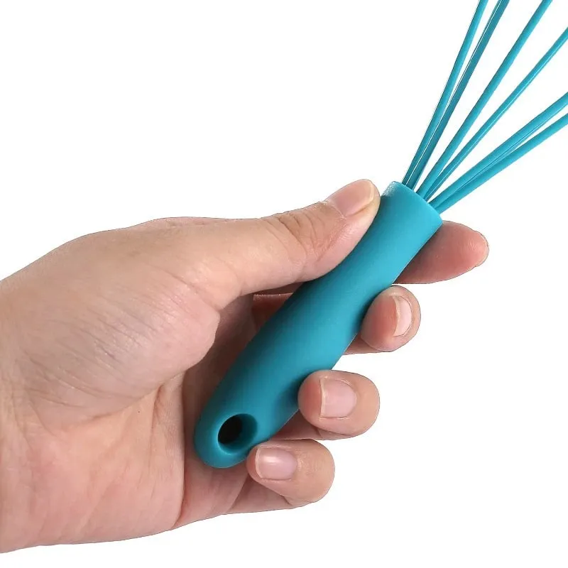 Mini batteur à œufs en Silicone pour enfants de 6 pouces, mélangeur manuel d'œufs à la crème, outil de cuisson de cuisine — image 4