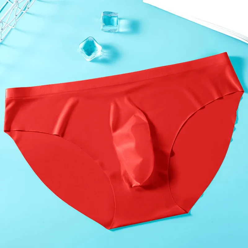 2PCS Seluar Dalam Lelaki Seksi Seluar Dalam Sutera Ais Ultra Nipis Seluar Dalam Bernafas Berkualiti Tinggi Musim Panas Lutsinar Seluar Dalam Lelaki Cepat Kering — image 14