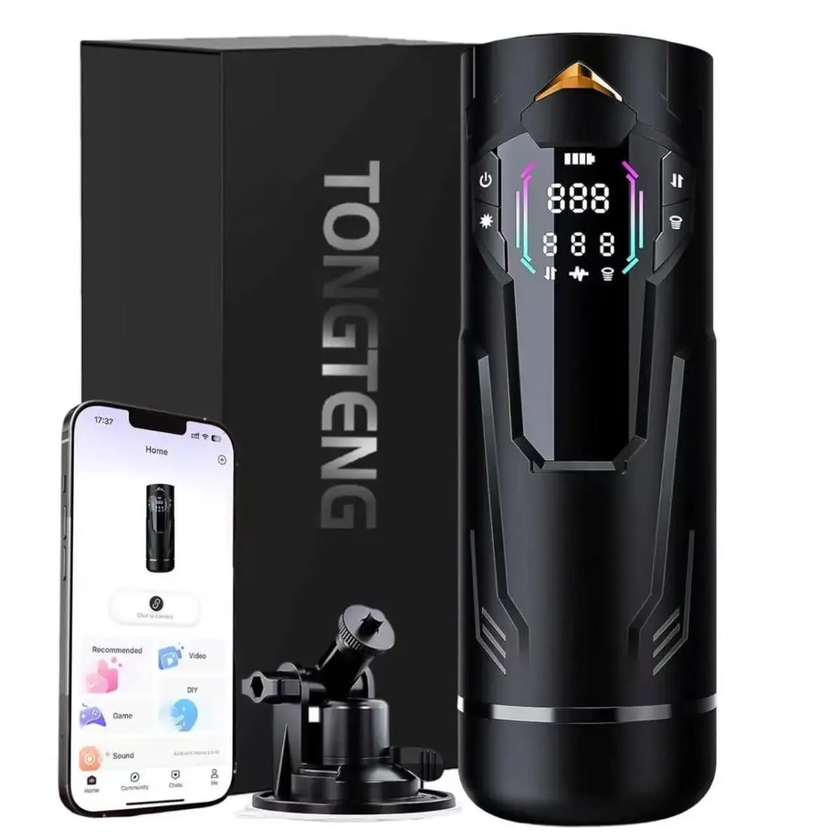 自動伸縮男性自慰器 7 種推力旋轉模式口袋陰戶口交性愛機器陰莖幫浦活塞自慰器 — image 2