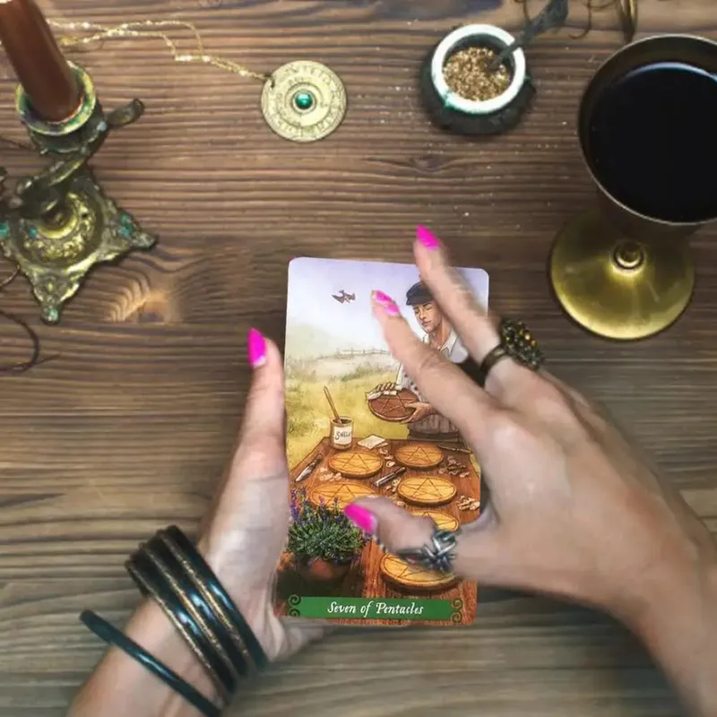 Mới Bộ Bài Tarot Oracle Thẻ Bí Ẩn Bói Toán Phù Thủy Xanh Thẻ Bài Tarot Cho Nữ Cô Gái Thẻ Trò Chơi Board Game — image 5