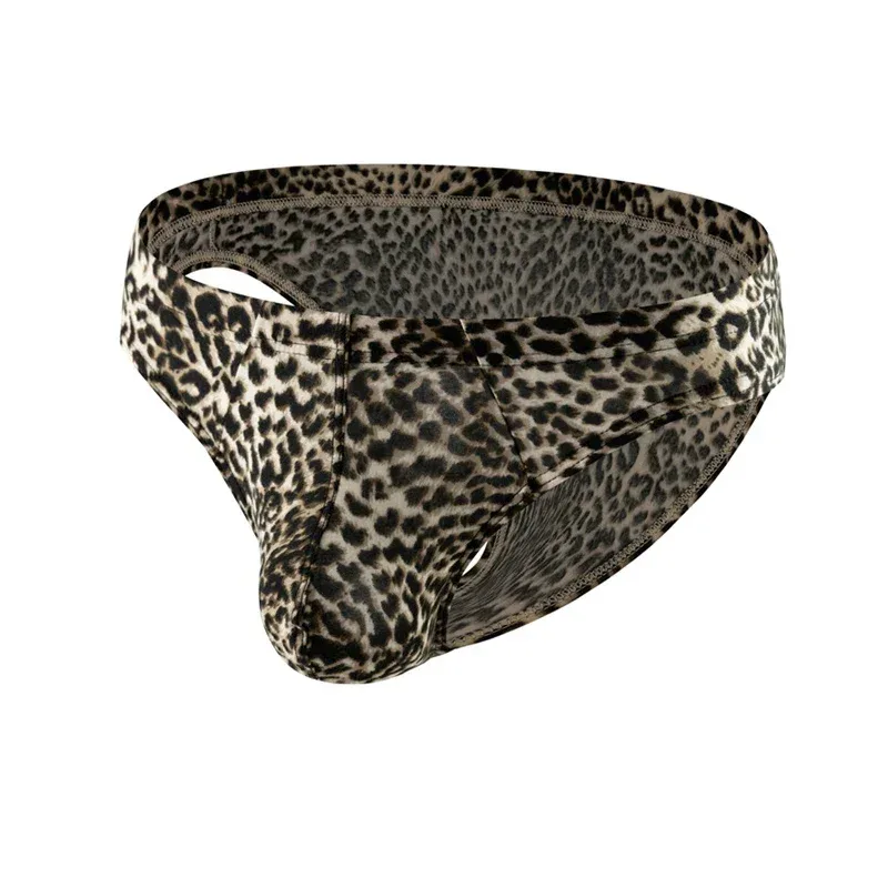 Seluar Dalam Lelaki Seksi Seluar Dalam Corak Leopard Pinggang Rendah Seluar Slip Lembut Pakaian Dalam Seluar Dalam Kantung Tangas Sexis De Hombre