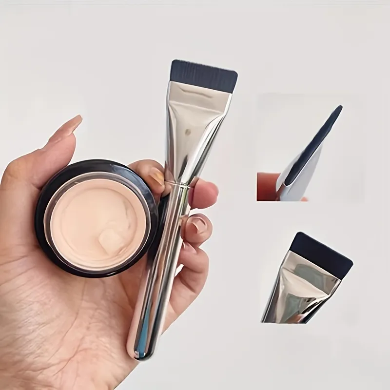 Multi-brug ultratynd foundation børste Letvægts ansigtskonturbørste Flad konturbørste Blending Foundation Cream Makeup Børster — image 2