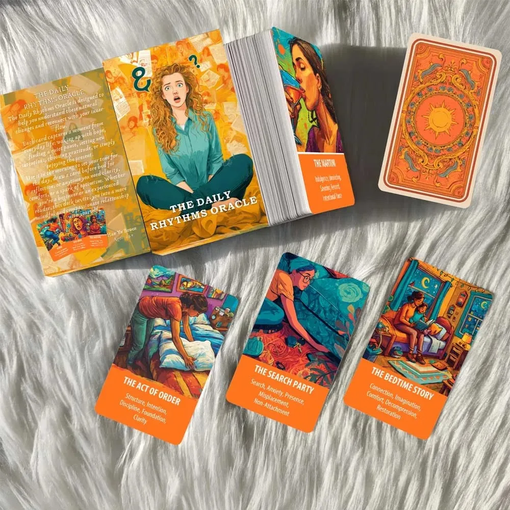 56 cartas os ritmos diários oracle deck 13x8 cm construir conexão interna compreensão mudanças de vida jogo de cartas visão espiritual — image 3