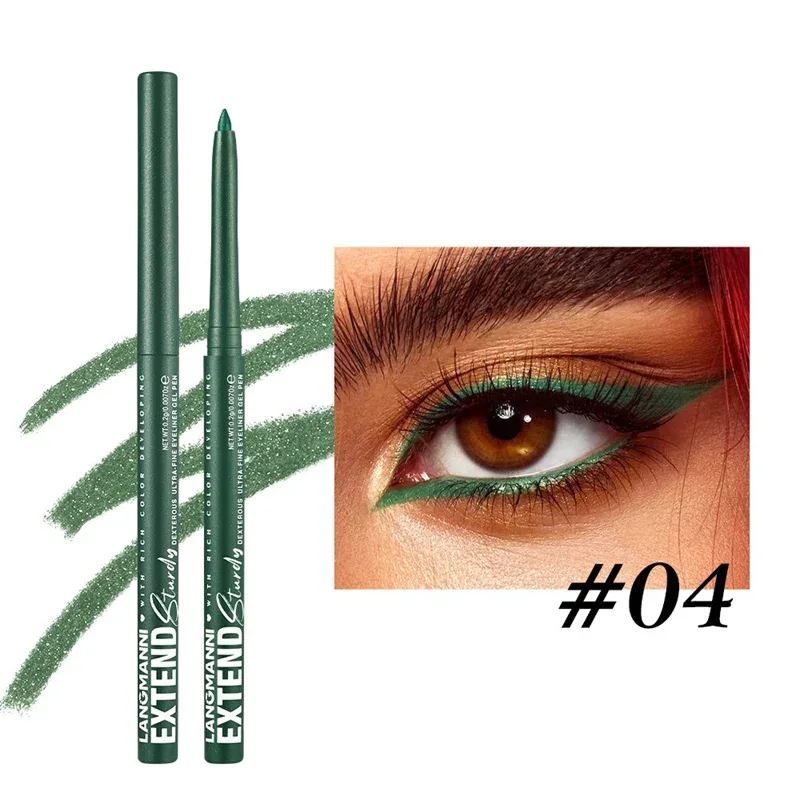 Wasserdichter Eyeliner-Gelstift, goldbraun, liegender Seidenraupenstift, weich, leicht zu tragen, hochpigmentierter, mattierter Eyeliner, dauerhaft glänzendes Augen-Make-up — image 10