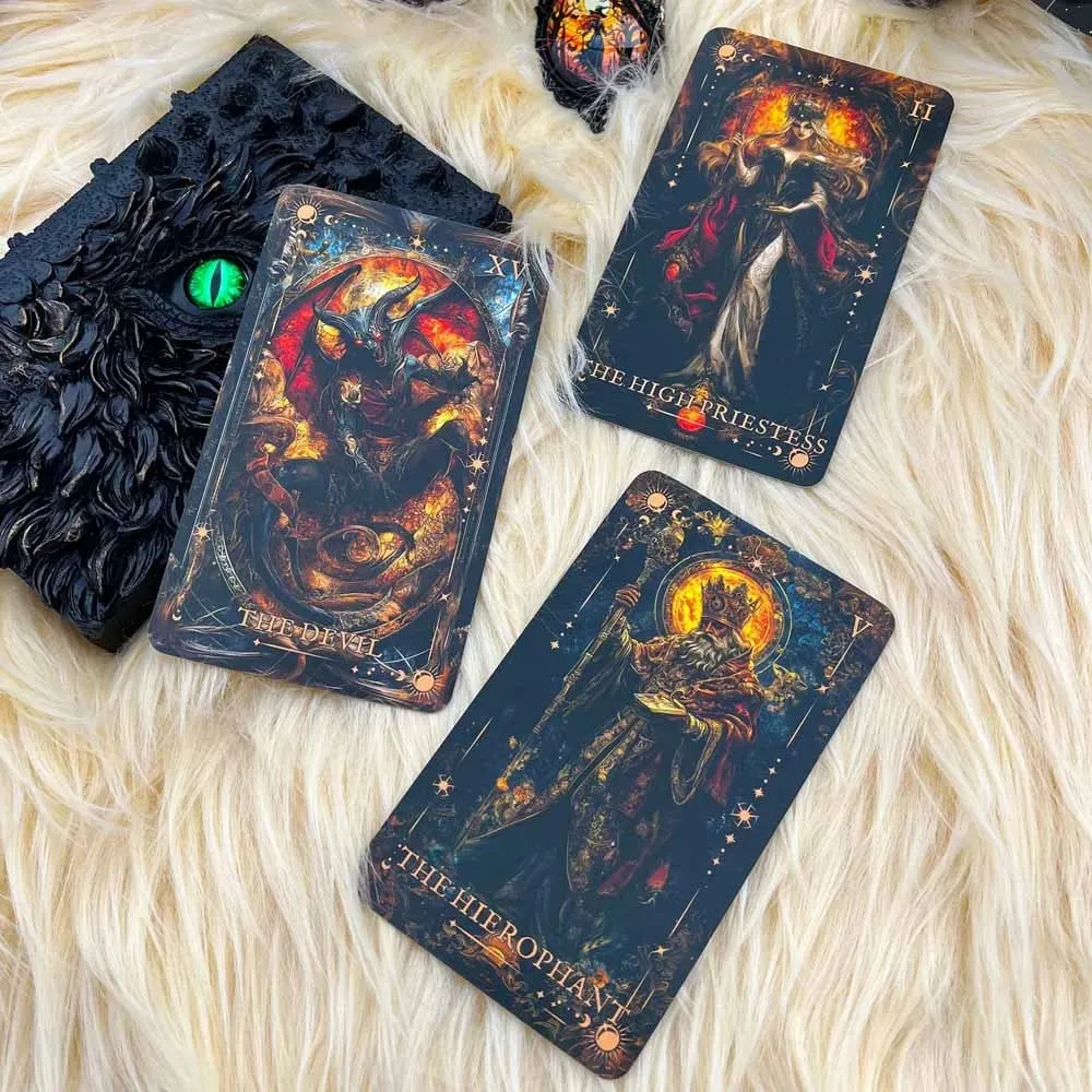 78-teiliges Magic Arcana Tarot-Deck, 13 x 8 cm, traditionelles Spiel, inneres Feuer freischalten, inklusive Papieranleitung, Kartenspiel-Set — image 2