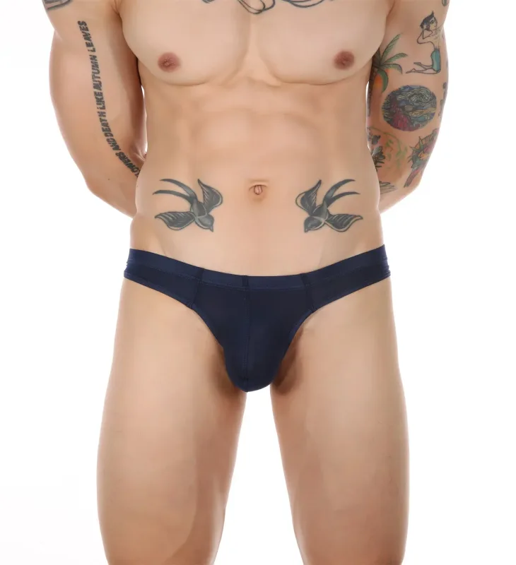 Sexy Men's Thongs Underwears Ultra-thin Thong G Strings Pouch Ice Silk Tanga Hombre Sexy Gay Underpants Breathable Briefs Men — image 40