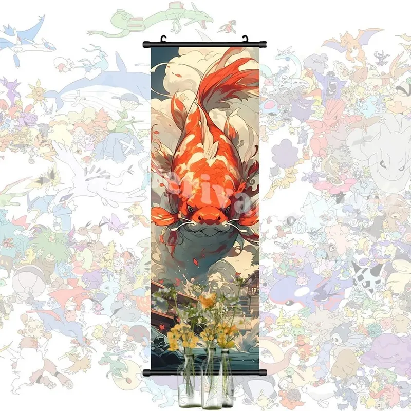 Poster stampato Anime Opere d'arte da parete Gengar Immagini Charizard Dipinto su tela Pikachu Appeso Pergamene Home Room Decor — image 22