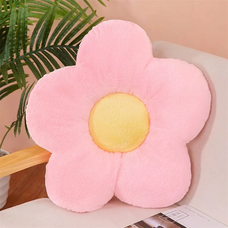 ปฏิบัติ 35 ซม. Kawaii ดอกไม้ที่มีสีสันหมอน Plush Cushion Soft Sunflower Plant Mat ตุ๊กตาโซฟาเตียง Sleeping Back Decor ของขวัญ — image 14