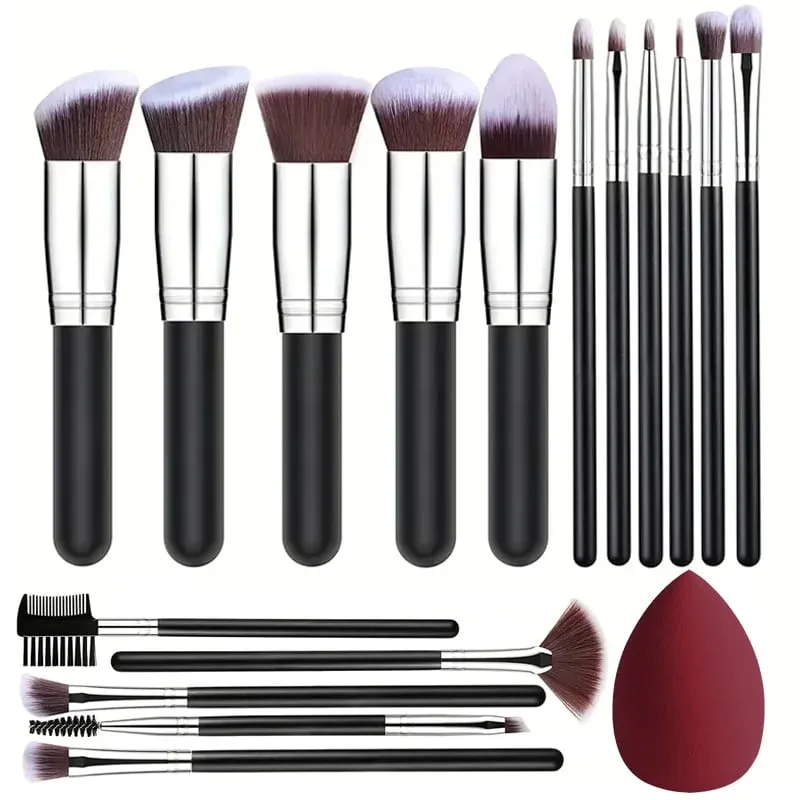 Profesional 3/14/16 Buah Set Kuas Makeup Lembut Berbulu Eye Shadow Foundation Concealer Blending Kuas Blush On Alat Kecantikan Wanita — image 21