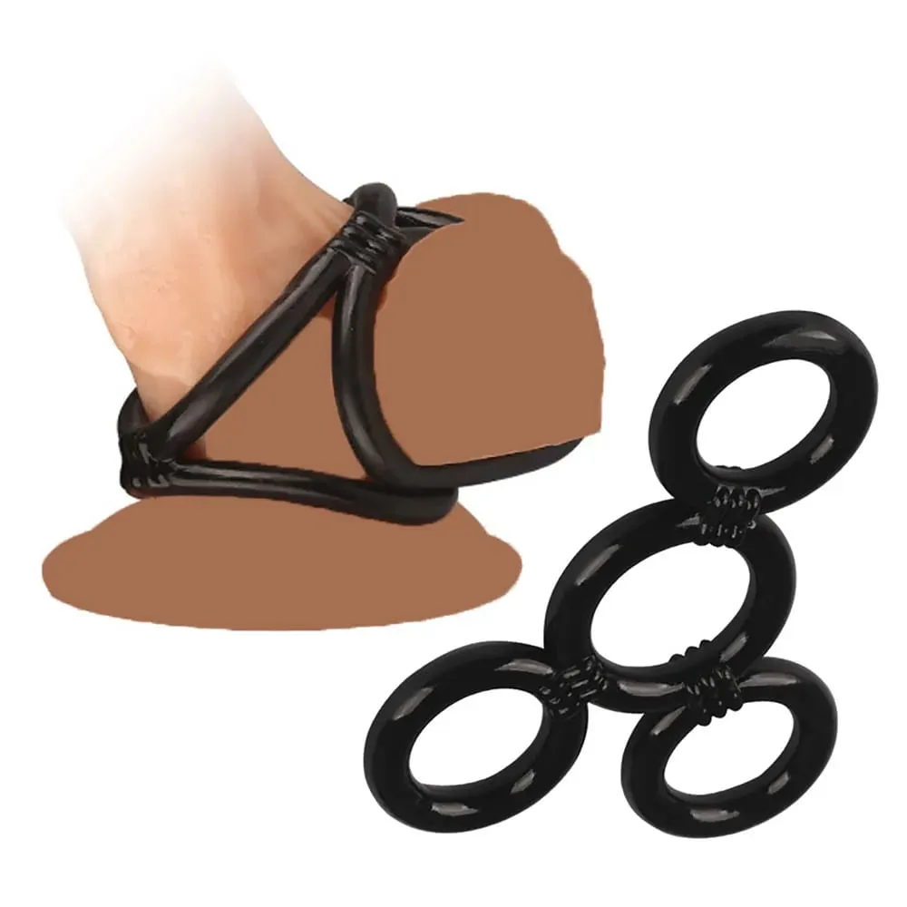 4 anillos/juego de anillo de silicona para pene retardante de eyaculación pene duradero erección consolador anillos productos para adultos juguetes sexuales masculinos para hombre — image 2