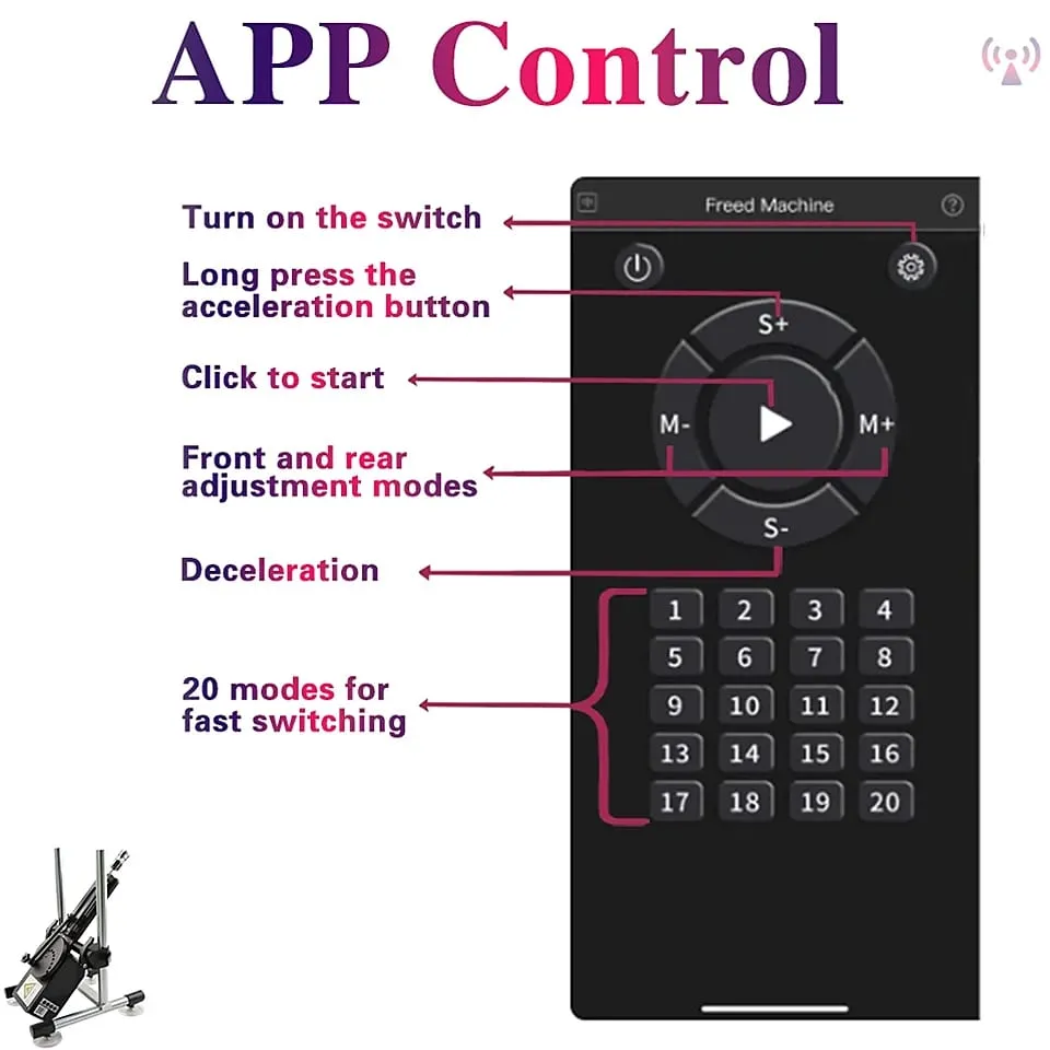 Remote & APP Control Sex Machine With DIldo and Vac U Lock for Man and Women 20 Modes Stable Love Machine Silent Vibrator — image 3