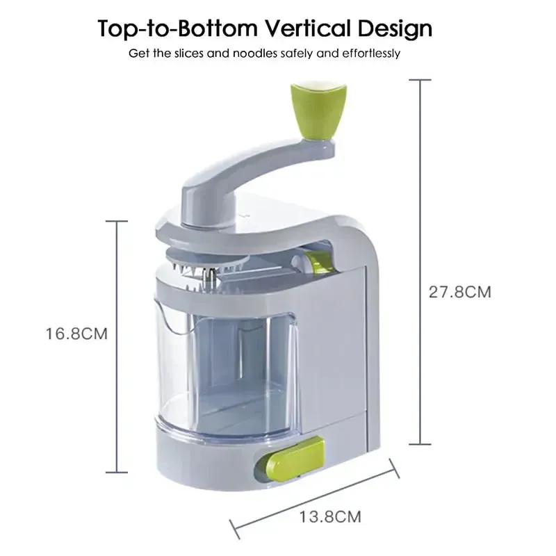 Spiralizer Sayuran 4-IN-1 Pisau Pusing Spiralizer Sayuran Pembuat Mee Zucchini dengan Cawan Sedut Penghiris Pemotong Sayur — image 3
