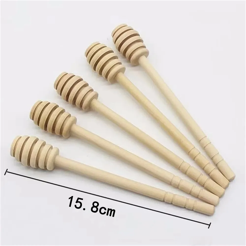 100 ชิ้นไม้น้ำผึ้ง Dipper Stick Server สำหรับน้ำผึ้ง Dispense Drizzle น้ำผึ้ง — image 13