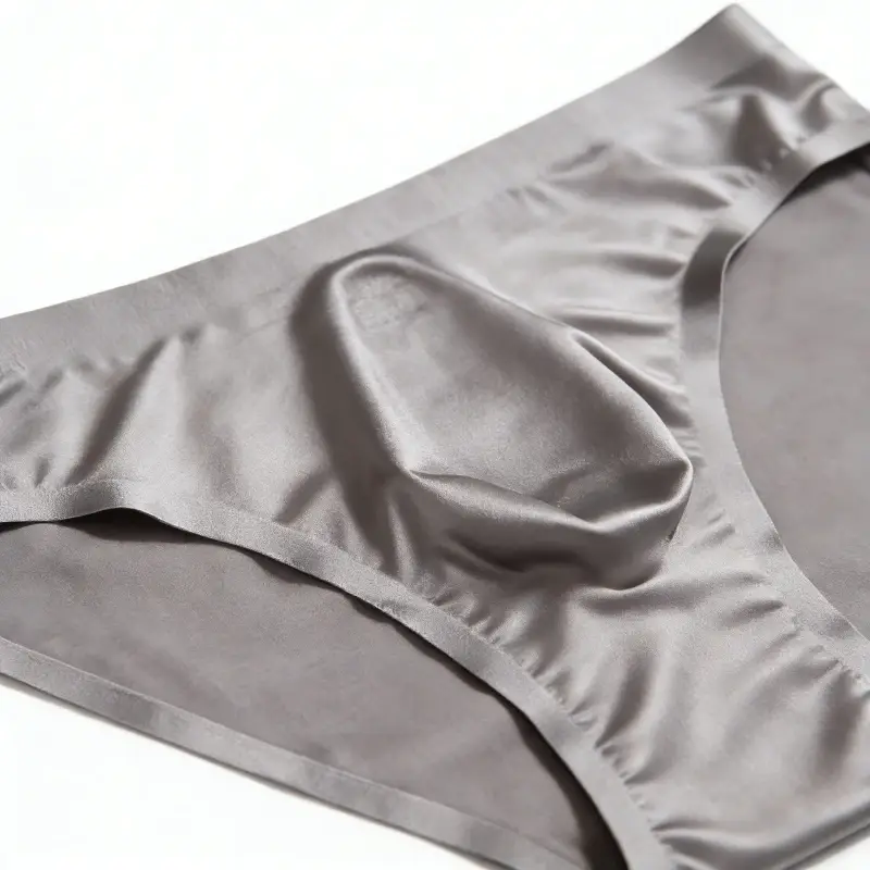 1 Piece Men's Satin Briefs, Sleek Shiny Satin Fabric Seamless Soft Stretchy Breathable Casual & Date Night Underwear — image 1