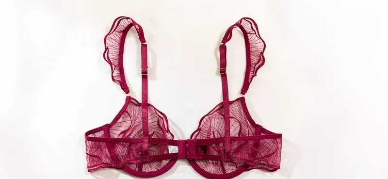 Σουτιέν Pure Desire Christmas Minimizer Διαφανές Διχτυωτό Μεγάλο Μπούστο Ρυθμιζόμενο Μαλακά Σύρματα Κομψά Εσώρουχα UK μεγέθη MOYISU AB — image 12