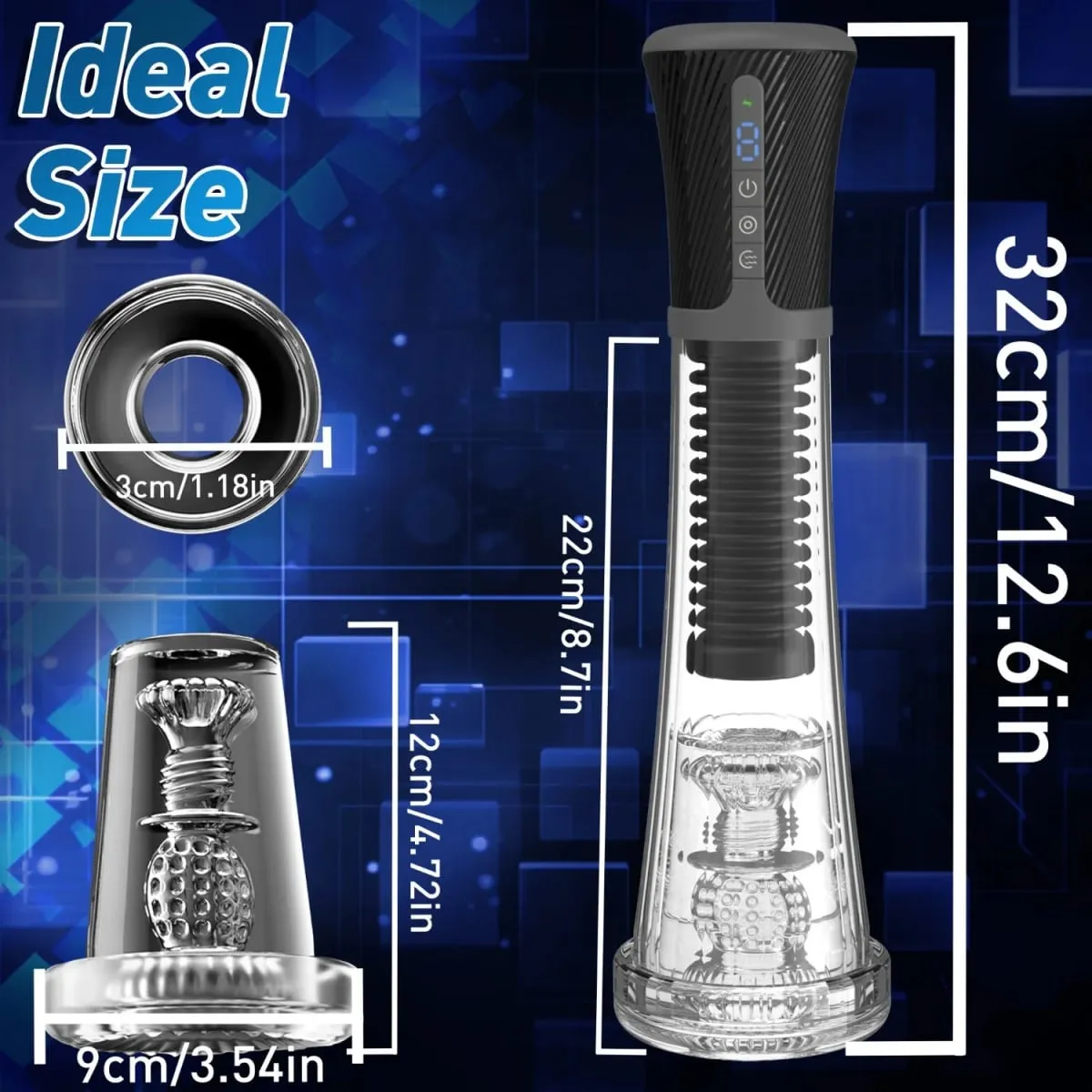 Realistisk 3D Textured Ultimate Penis Pumping Experience 9 Frekvens Vibrerande & sugande Automatisk manlig onanist Vuxenleksaker 18 — image 6