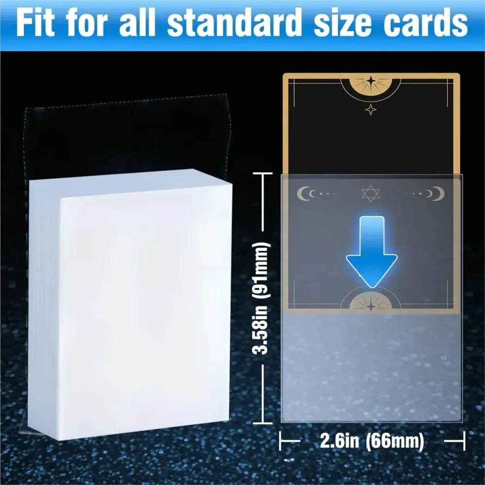 500 Counts transparente Penny-Kartenhüllen aus weichem Kunststoff für Sammelkarten-Schutzhüllen für Standard-Pokemon-MTG-Baseball-Sportspielkarten — image 3